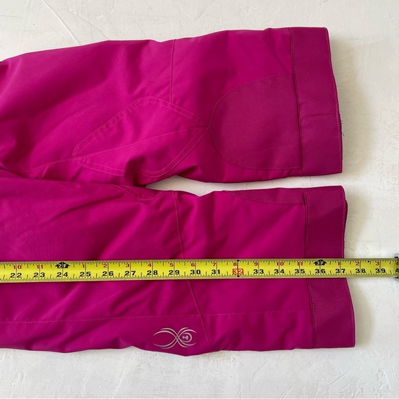 Youth Girls Spyder Sparkle Ski Snowboard Insulated Bib Rasberry Pants Size 5 - Picture 7 of 9